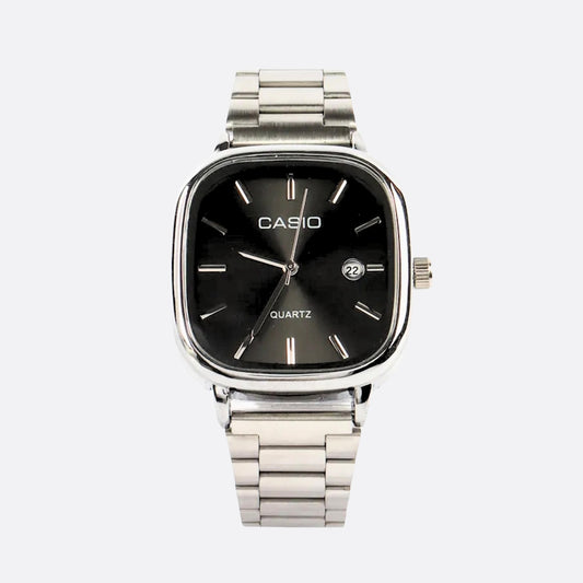 Casio Quartz Watch Silver Black