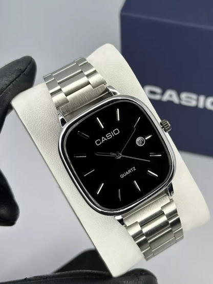 Casio Quartz Watch Silver Black