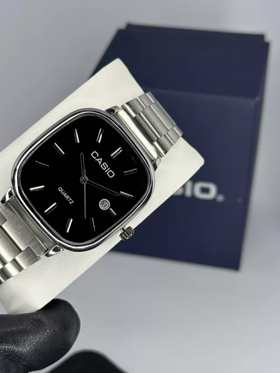 Casio Quartz Watch Silver Black