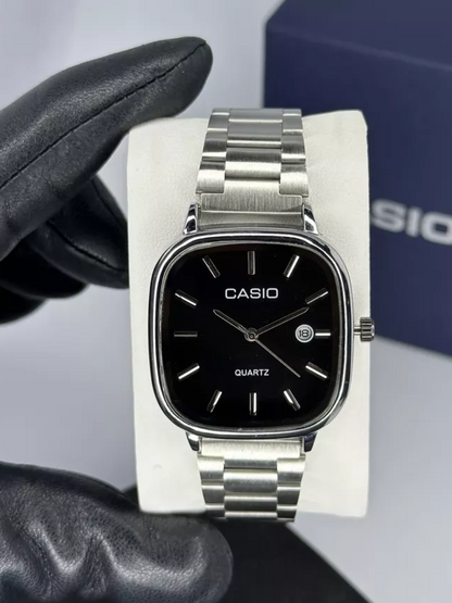 Casio Quartz Watch Silver Black